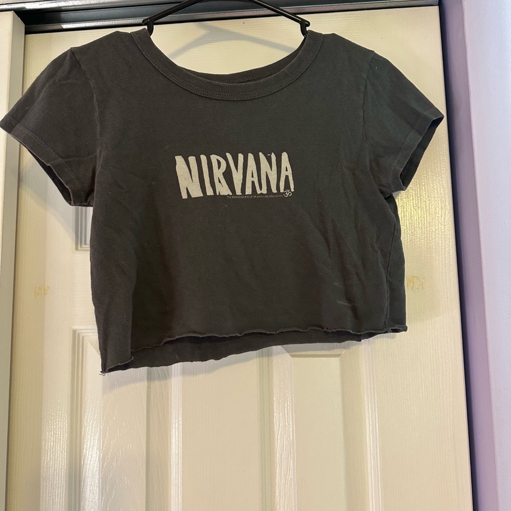 Nirvana Black Crop Top